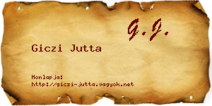Giczi Jutta névjegykártya